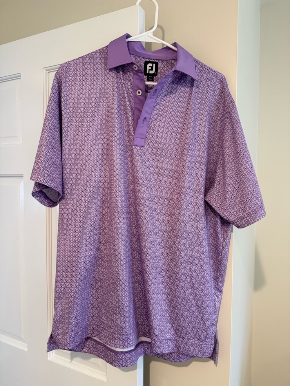 FootJoy Lavender Geometric Men's Golf Polo